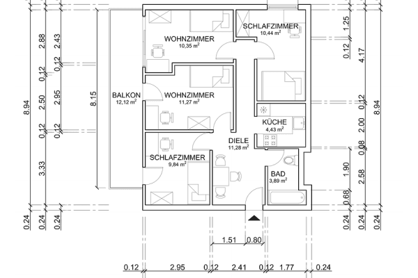 Predaj bytu 4-izbový 65 m², München (Pasing), Bavorsko Predaj bytu 4-izbový 65 m², München (Pasing), Bavorsko