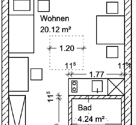 Prenájom bytu 1-izbový 28 m², Simmerlingweg 1, Passau, Bavorsko Prenájom bytu 1-izbový 28 m², Simmerlingweg 1, Passau, Bavorsko