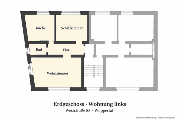 Prenájom bytu 2-izbový 69 m², Weststraße 85, Wuppertal, Severné Porýnie - Westfálsko Prenájom bytu 2-izbový 69 m², Weststraße 85, Wuppertal, Severné Porýnie - Westfálsko