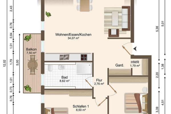 Prenájom bytu 3-izbový 74 m², Brunnengasse 6, Ingersheim Prenájom bytu 3-izbový 74 m², Brunnengasse 6, Ingersheim