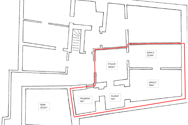 Prenájom bytu 2-izbový 90 m², Václavské Náměstí, Kutná Hora, Středočeský kraj