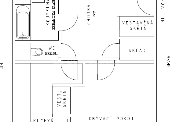 Prenájom bytu 3-izbový 80 m², Bellušova, Praha