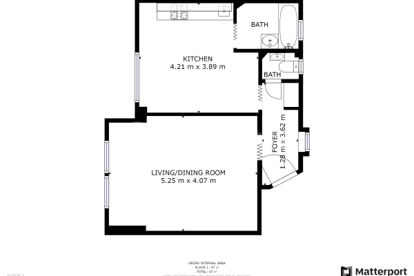 Prenájom bytu 2-izbový 47 m², Jeseniova, Praha, Praha