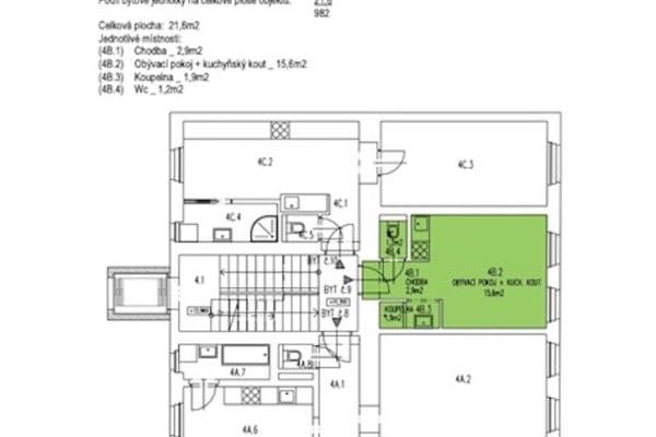 Prenájom bytu 1-izbový 21 m², Bořivojova, Praha Prenájom bytu 1-izbový 21 m², Bořivojova, Praha
