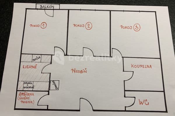 Prenájom bytu 3-izbový 75 m², 28.Pluku, Praha Prenájom bytu 3-izbový 75 m², 28.Pluku, Praha