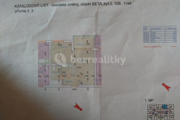 Prenájom bytu 2-izbový 39 m², Klecany, Středočeský kraj