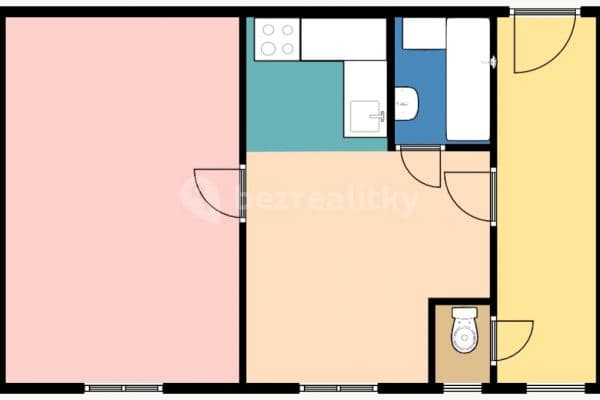 Prenájom bytu 2-izbový 44 m², Ústí nad Labem, Ústecký kraj