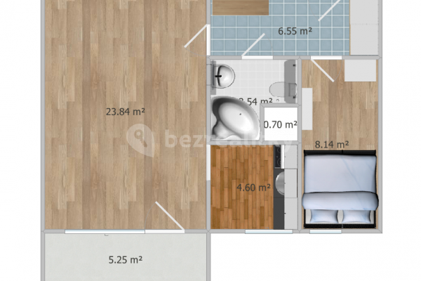 Prenájom bytu 2-izbový 51 m², Bohrova, Petržalka, Bratislavský kraj