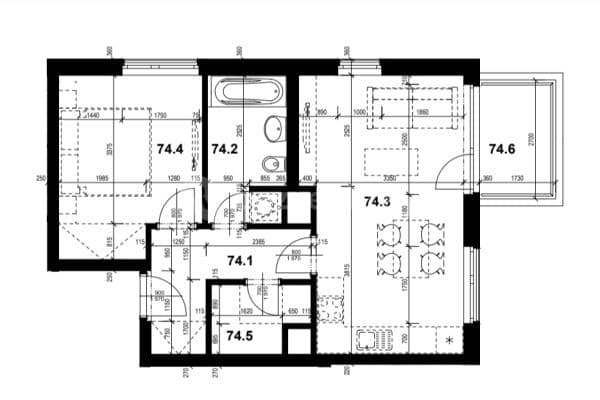 Prenájom bytu 2-izbový 50 m², Jateční, Hlavní město Praha Prenájom bytu 2-izbový 50 m², Jateční, Hlavní město Praha