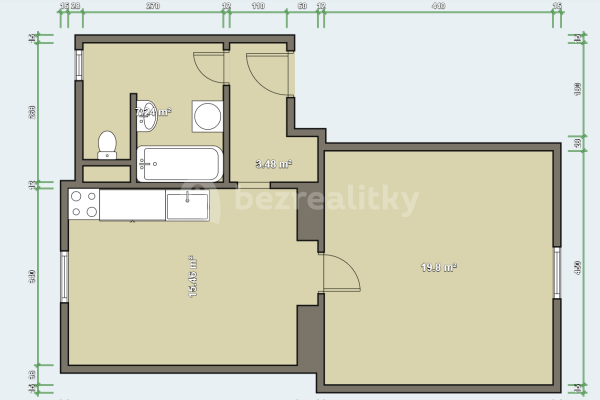 Prenájom bytu 1-izbový 48 m², 