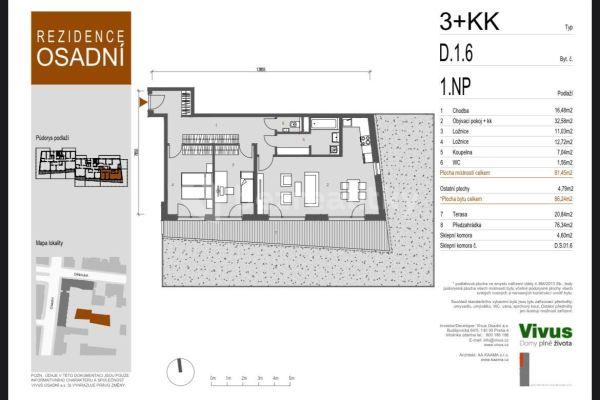 Predaj bytu 3-izbový 86 m², Dělnická, Hlavní město Praha