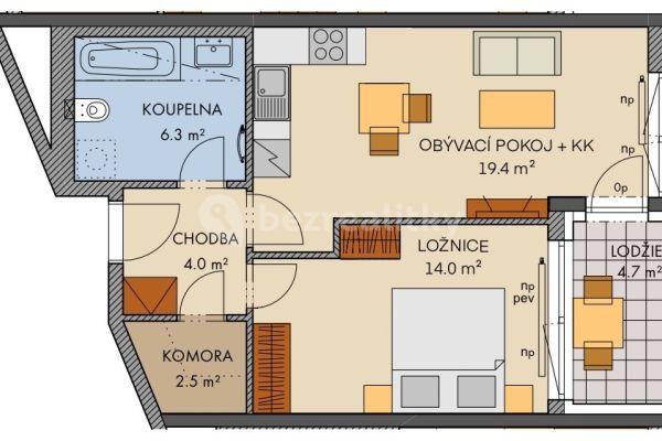 Prenájom bytu 2-izbový 52 m², Baarové, Hlavní město Praha