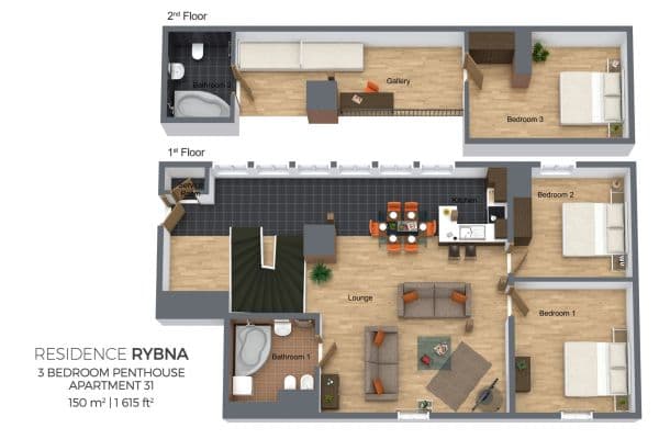 Prenájom bytu 150 m², Rybná, Praha, Praha Prenájom bytu 150 m², Rybná, Praha, Praha