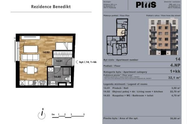 Prenájom bytu 2-izbový 30 m², Křižíkova, Praha Prenájom bytu 2-izbový 30 m², Křižíkova, Praha