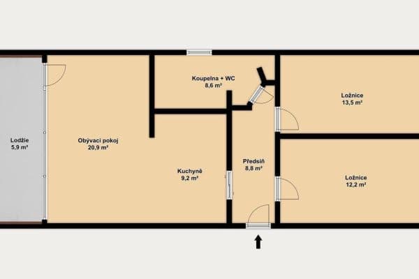 Predaj bytu 3-izbový 76 m², Stříbrského, Praha Predaj bytu 3-izbový 76 m², Stříbrského, Praha