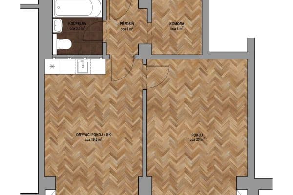 Prenájom bytu 2-izbový 50 m², Milady Horákové, Brno Prenájom bytu 2-izbový 50 m², Milady Horákové, Brno