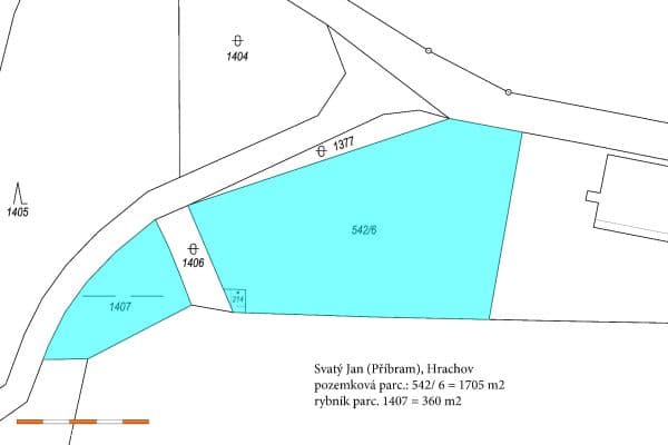 Predaj pozemku 2.065 m², Svatý Jan Predaj pozemku 2.065 m², Svatý Jan