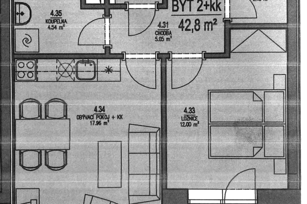 Predaj bytu 2-izbový 43 m², Říčanská, Brno Predaj bytu 2-izbový 43 m², Říčanská, Brno