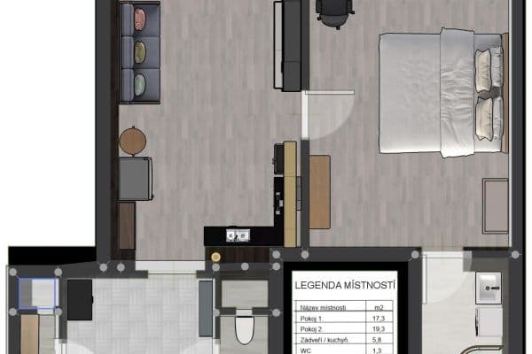 Prenájom bytu 2-izbový 50 m², Jana Želivského, Praha Prenájom bytu 2-izbový 50 m², Jana Želivského, Praha