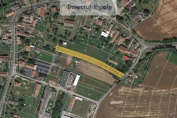 Predaj pozemku 1.205 m², Mlékosrby Predaj pozemku 1.205 m², Mlékosrby