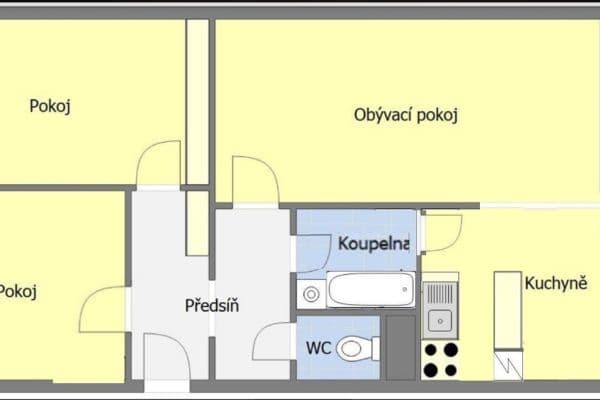 Predaj bytu 3-izbový 64 m², Taussigova, Praha Predaj bytu 3-izbový 64 m², Taussigova, Praha