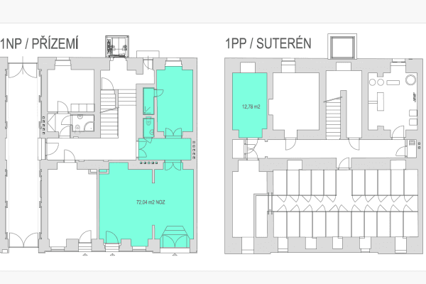 Prenájom nebytového priestoru 84 m², Sázavská, Prenájom nebytového priestoru 84 m², Sázavská,
