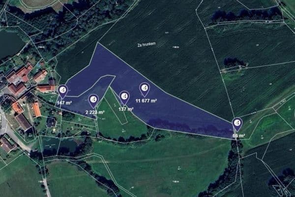 Predaj pozemku 11.585 m², Hrazany, Jihočeský kraj Predaj pozemku 11.585 m², Hrazany, Jihočeský kraj