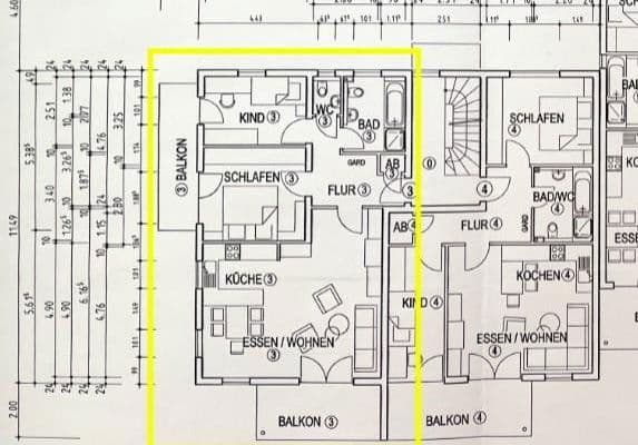 Prenájom bytu 3-izbový 80 m², Herdweg 2, Erlenbach Prenájom bytu 3-izbový 80 m², Herdweg 2, Erlenbach