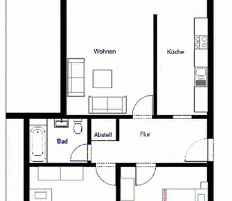 Predaj bytu 3-izbový 92 m², Montabaurer Str. 21, Frankfurt, Hesensko Predaj bytu 3-izbový 92 m², Montabaurer Str. 21, Frankfurt, Hesensko