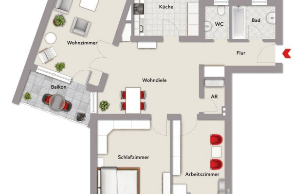 Predaj bytu 3-izbový 108 m², Gudrunstraße 32, Nürnberg Predaj bytu 3-izbový 108 m², Gudrunstraße 32, Nürnberg
