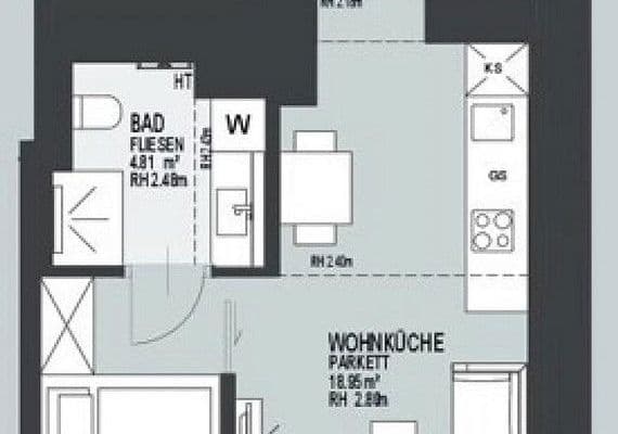 Prenájom bytu 2-izbový 39 m², Wagramer Straße 2, wien, Viedeň Prenájom bytu 2-izbový 39 m², Wagramer Straße 2, wien, Viedeň