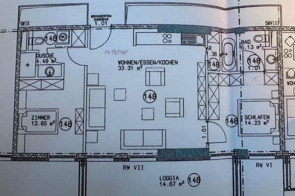 Prenájom bytu 3-izbový 77 m², Tieckstraße 22, Berlin, Berlín Prenájom bytu 3-izbový 77 m², Tieckstraße 22, Berlin, Berlín
