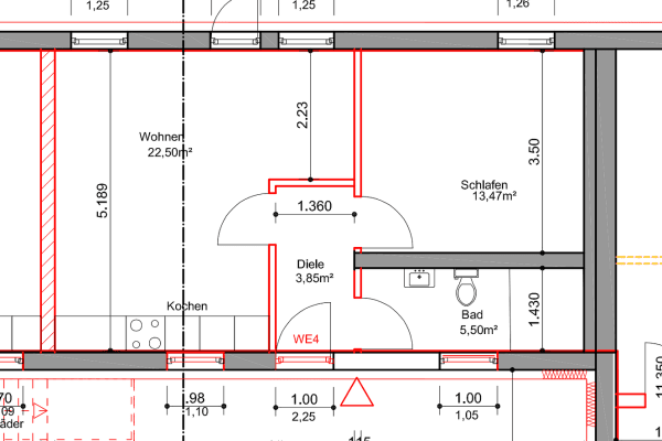 Prenájom bytu 2-izbový 45 m², Hoststraße 13a, Ahnatal-Weimar Prenájom bytu 2-izbový 45 m², Hoststraße 13a, Ahnatal-Weimar
