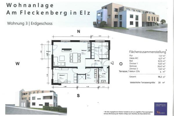 Prenájom bytu 3-izbový 97 m², Am Fleckenberg 1, Elz Prenájom bytu 3-izbový 97 m², Am Fleckenberg 1, Elz