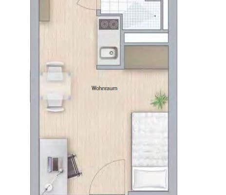 Prenájom bytu 1-izbový 20 m², Chiemgaustraße 138a, München, Bavorsko Prenájom bytu 1-izbový 20 m², Chiemgaustraße 138a, München, Bavorsko