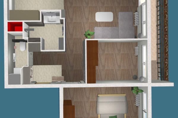 Prenájom bytu 3-izbový 60 m², Hlavatého, Praha Prenájom bytu 3-izbový 60 m², Hlavatého, Praha