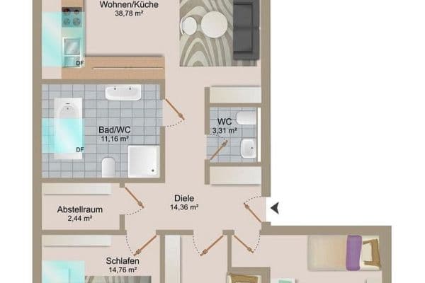 Prenájom bytu 4-izbový 126 m², Hauptstraße 34, Kieselbronn, Bádensko-Wurttembersko Prenájom bytu 4-izbový 126 m², Hauptstraße 34, Kieselbronn, Bádensko-Wurttembersko