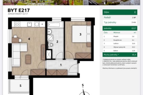 Predaj bytu 2-izbový 45 m², U Továren, Praha Predaj bytu 2-izbový 45 m², U Továren, Praha