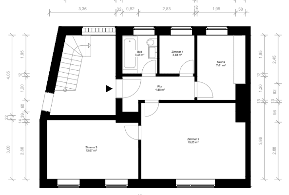 Prenájom bytu 3-izbový 53 m², Neumärker Straße 7, Helmstedt, Dolné Sasko Prenájom bytu 3-izbový 53 m², Neumärker Straße 7, Helmstedt, Dolné Sasko