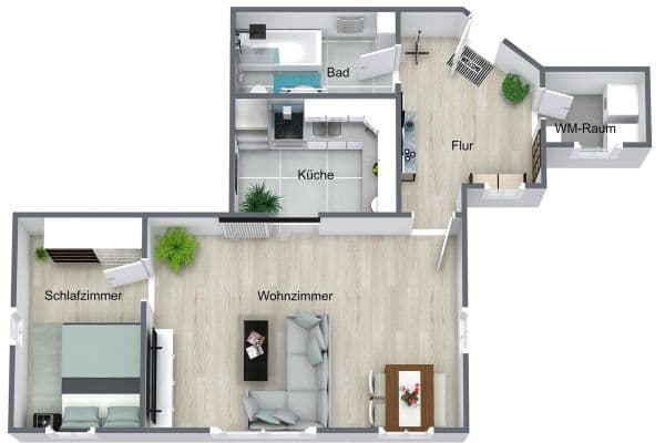 Prenájom bytu 2-izbový 53 m², Schäferstraße 1, Waldenburg Prenájom bytu 2-izbový 53 m², Schäferstraße 1, Waldenburg