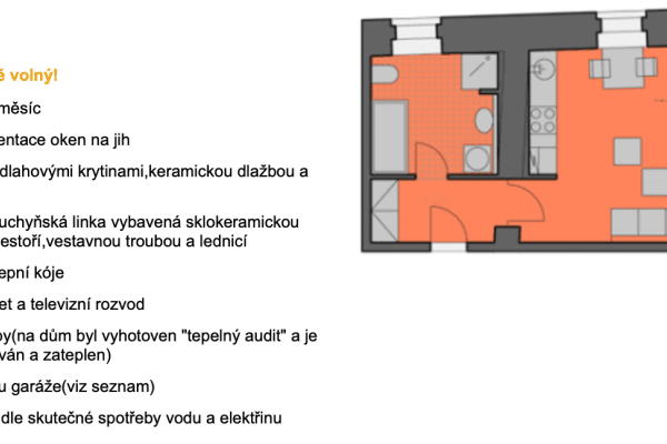 Prenájom bytu 1-izbový 31 m², Poddomí, Dobruška Prenájom bytu 1-izbový 31 m², Poddomí, Dobruška