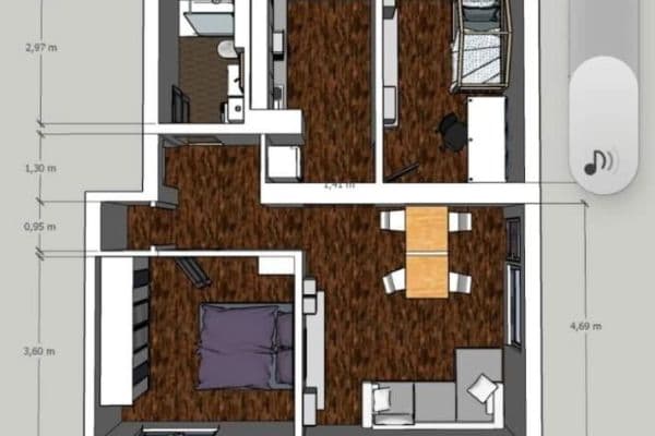 Prenájom bytu 3-izbový 67 m², Breslauer Str. 20, Ansbach, Bavorsko Prenájom bytu 3-izbový 67 m², Breslauer Str. 20, Ansbach, Bavorsko