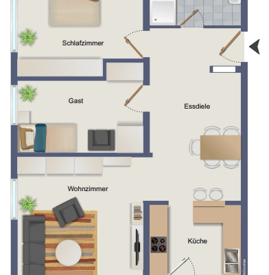 Prenájom bytu 3-izbový 80 m², Ludwigstr. 62, Mühlheim am Main Prenájom bytu 3-izbový 80 m², Ludwigstr. 62, Mühlheim am Main