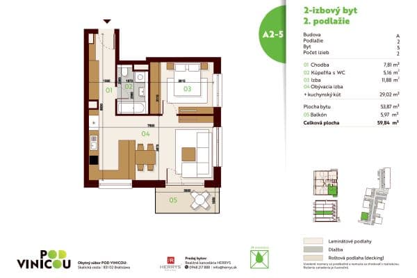 Prenájom bytu 2-izbový 57 m², Nové Mesto Prenájom bytu 2-izbový 57 m², Nové Mesto