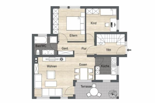 Predaj bytu 3-izbový 76 m², Kochstraße 5, Oberboihingen Predaj bytu 3-izbový 76 m², Kochstraße 5, Oberboihingen