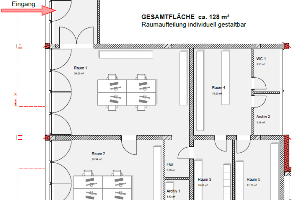 Prenájom kancelárie 128 m², Goerdelerstraße 35, Offenbach Prenájom kancelárie 128 m², Goerdelerstraße 35, Offenbach