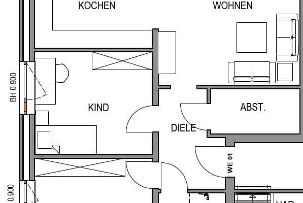 Predaj bytu 3-izbový 89 m², Feldstraße 5, Beckum, Severné Porýnie - Westfálsko Predaj bytu 3-izbový 89 m², Feldstraße 5, Beckum, Severné Porýnie - Westfálsko
