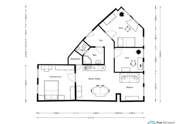 Prenájom bytu 4-izbový 82 m², Eppstein Prenájom bytu 4-izbový 82 m², Eppstein