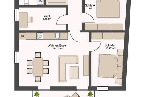 Prenájom bytu 4-izbový 92 m², Marktplatz 11, Untergriesbach Prenájom bytu 4-izbový 92 m², Marktplatz 11, Untergriesbach