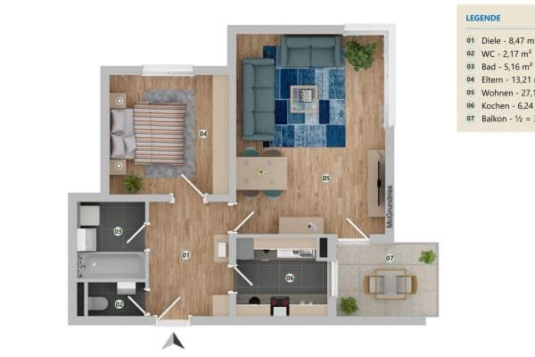 Predaj bytu 2-izbový 64 m², Reutlingen Predaj bytu 2-izbový 64 m², Reutlingen